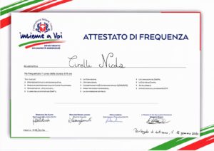 Attestato di Frequenza - Corso Formazione D.S.E.